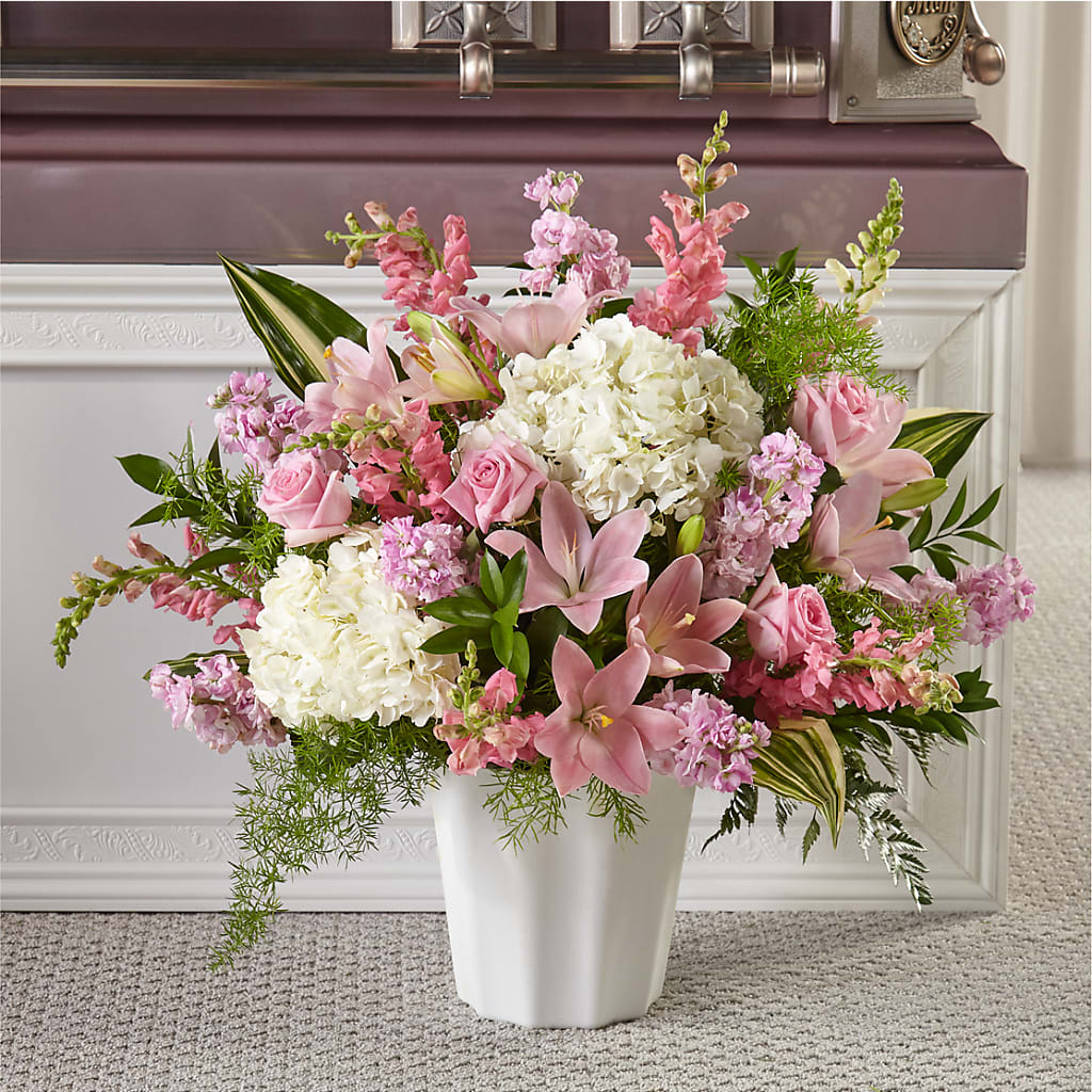 Simply Serene Floor Basket – Great Bend Floral, Great Bend KS