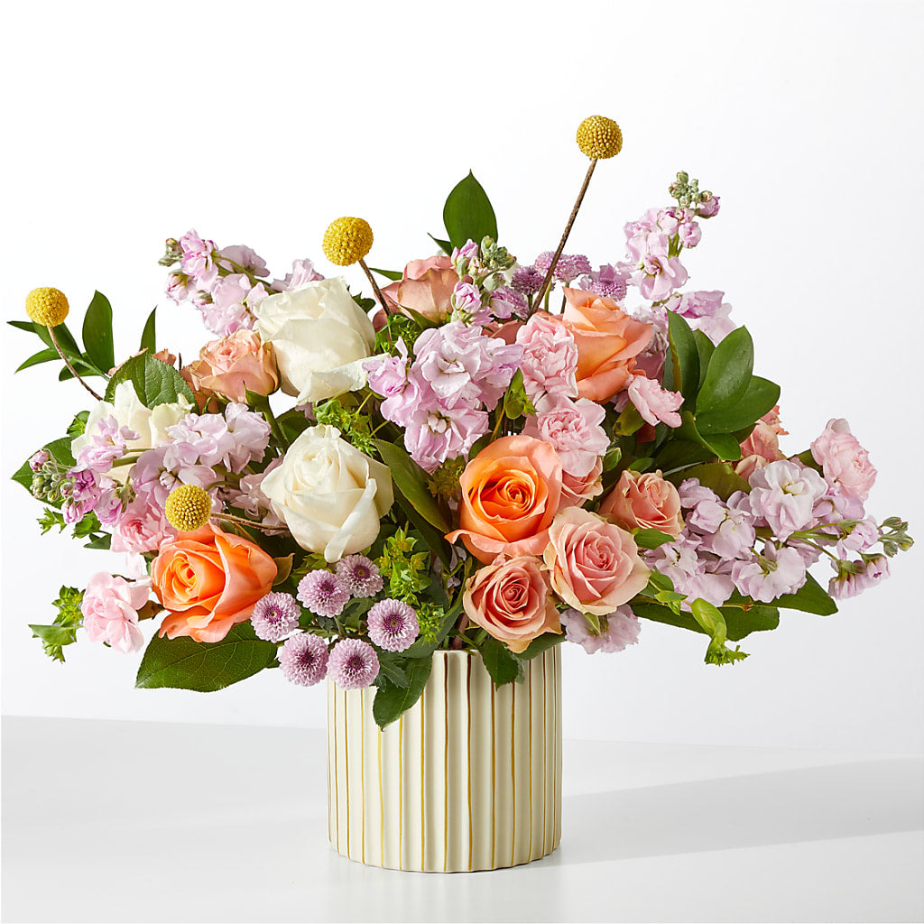 French Market Bouquet with Ivory Vase – Great Bend Floral, Great Bend KS