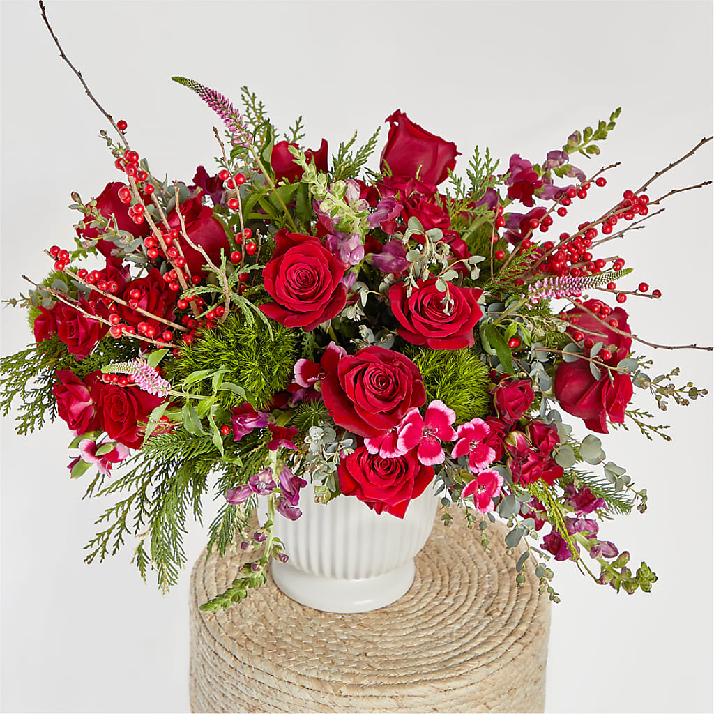 Big Red Bow Bouquet –  Great Bend Floral, Great Bend KS