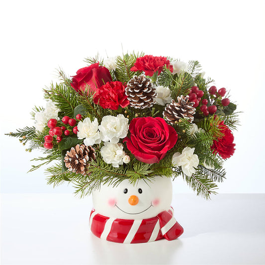 Jolly Snowman Bouquet –  Great Bend Floral, Great Bend KS