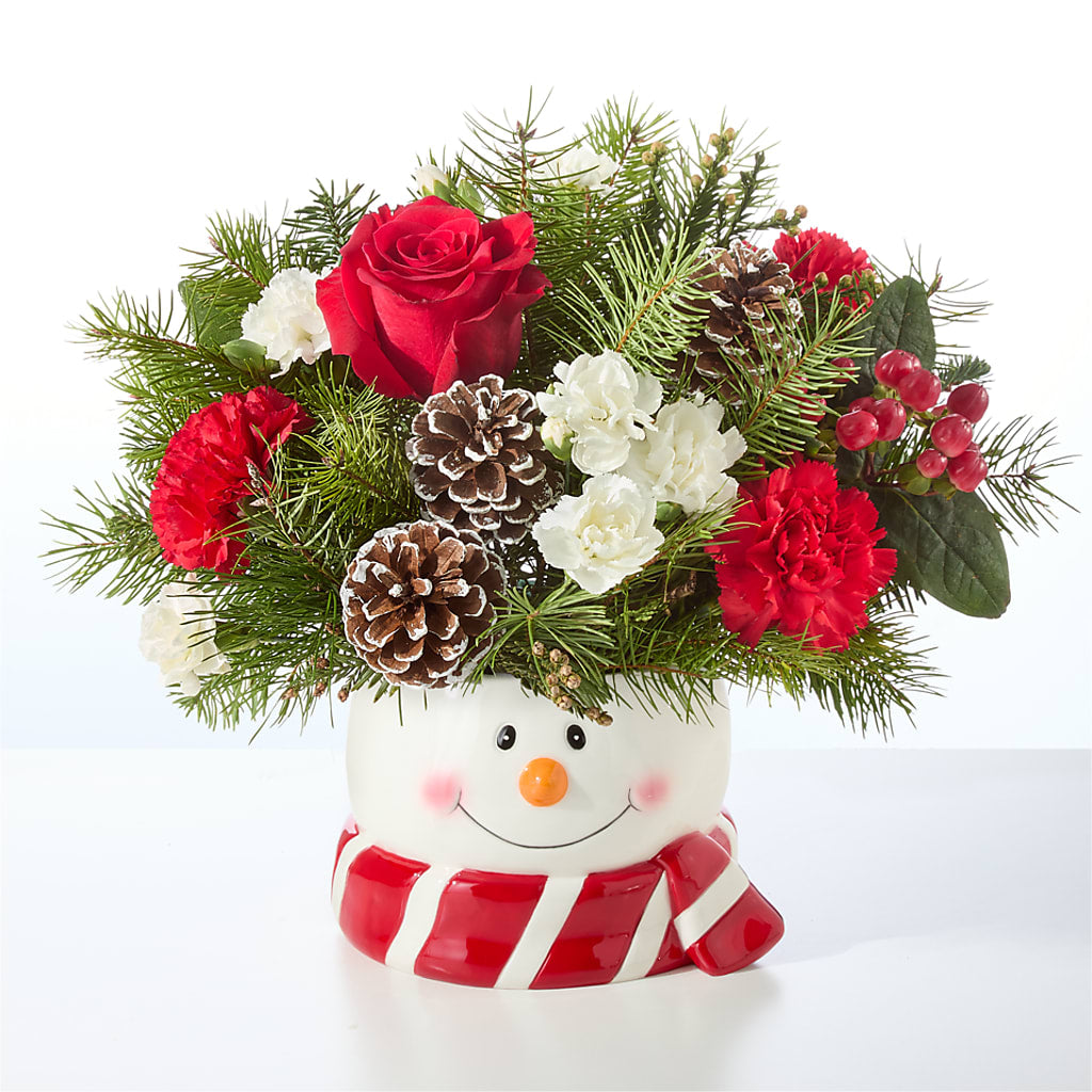 Jolly Snowman Bouquet –  Great Bend Floral, Great Bend KS
