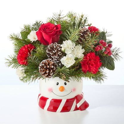 Jolly Snowman Bouquet –  Great Bend Floral, Great Bend KS