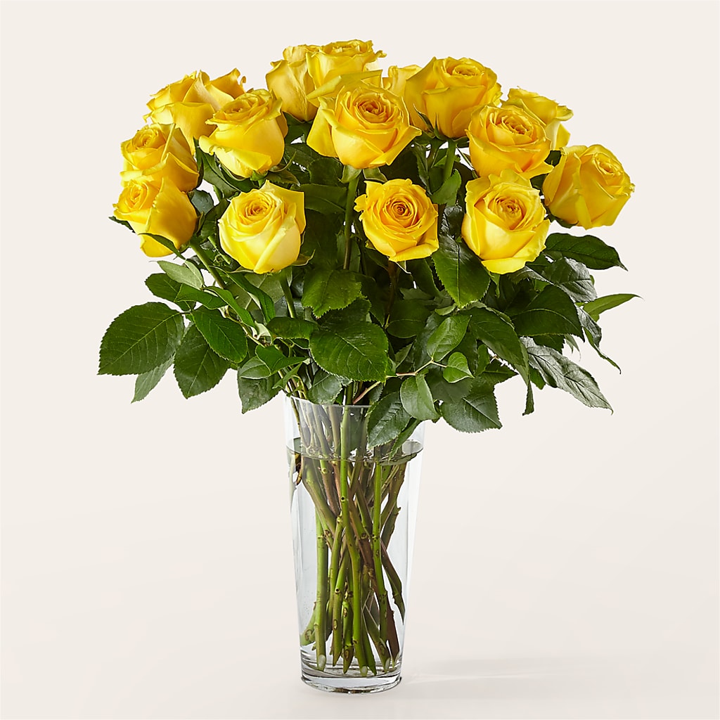 Long Stem Yellow Rose Bouquet –  Great Bend Floral, Great Bend KS