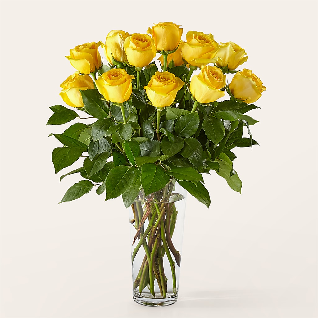 Long Stem Yellow Rose Bouquet –  Great Bend Floral, Great Bend KS