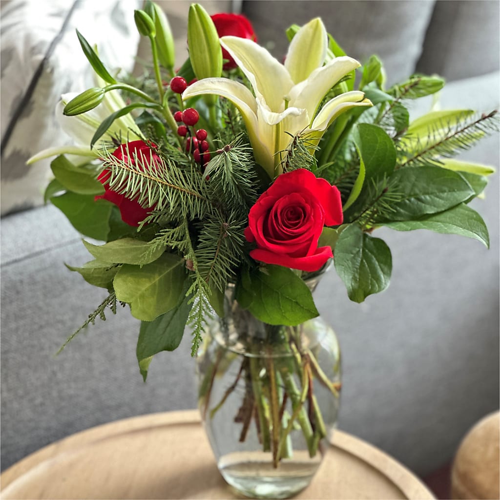 Sparkling Snowflakes Bouquet –  Great Bend Floral, Great Bend KS