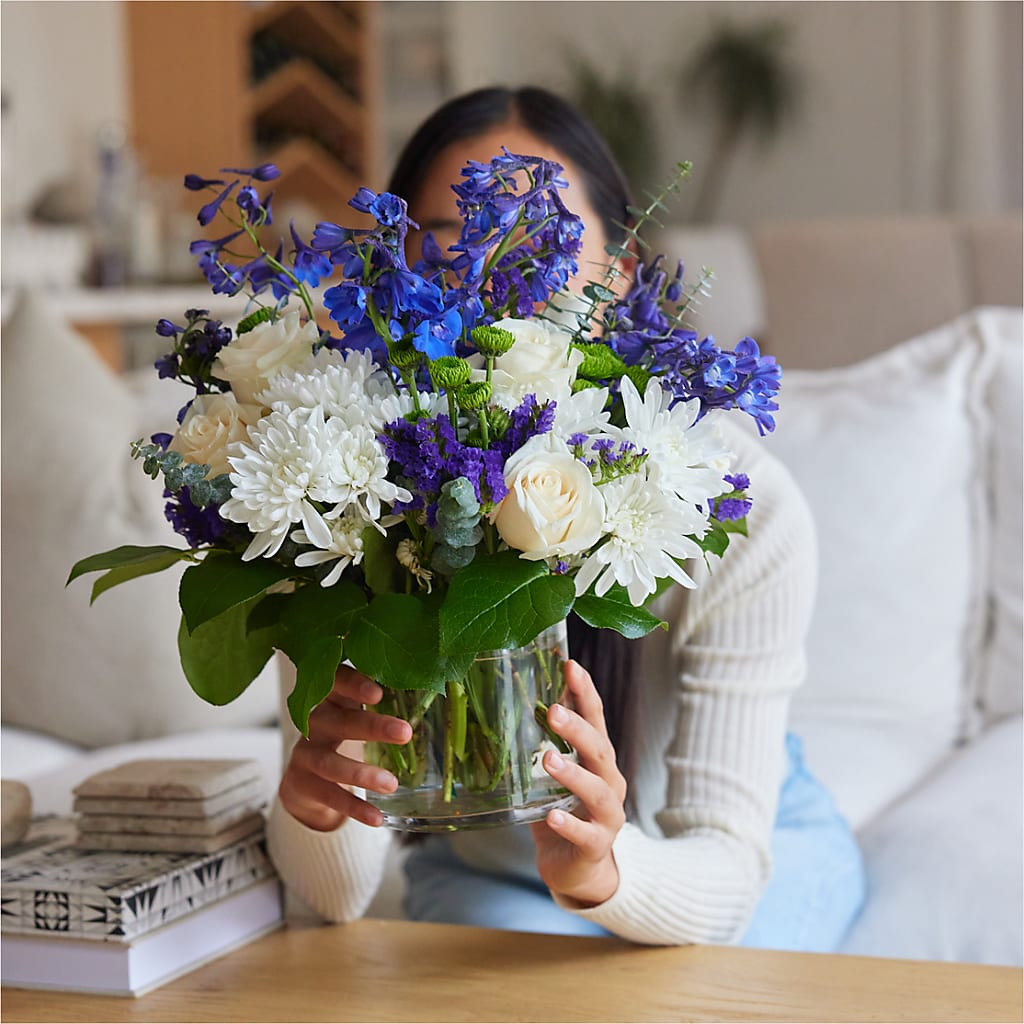 Cerulean Waves Bouquet –  Great Bend Floral, Great Bend KS