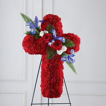 Faithful Hero Floral Cross –  Great Bend Floral, Great Bend KS