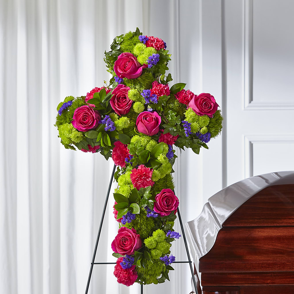 Tribute Rose Floral Cross –  Great Bend Floral, Great Bend KS