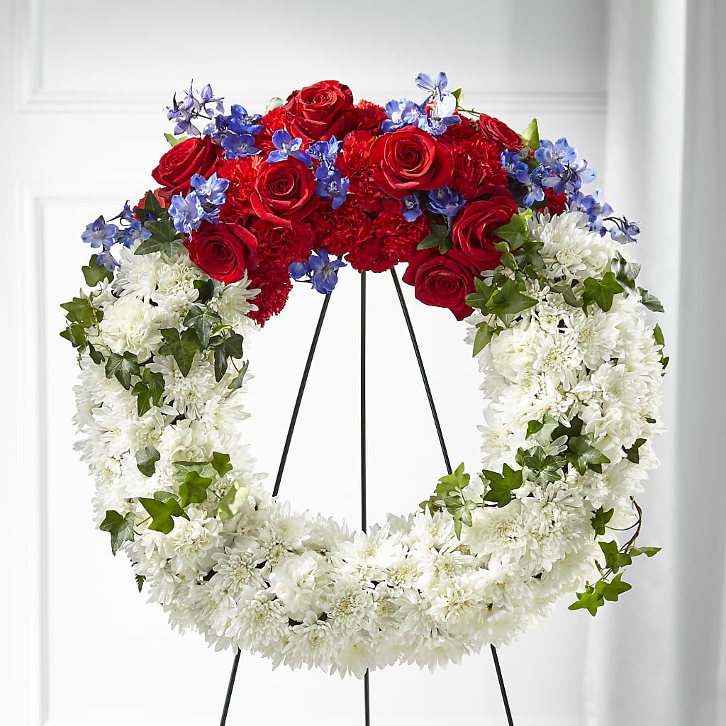 Patriotic Passion Wreath –  Great Bend Floral, Great Bend KS