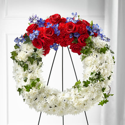 Patriotic Passion Wreath –  Great Bend Floral, Great Bend KS