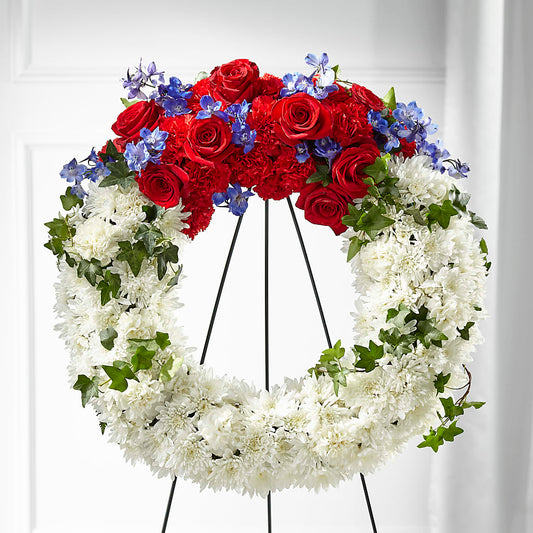 Patriotic Passion Wreath –  Great Bend Floral, Great Bend KS