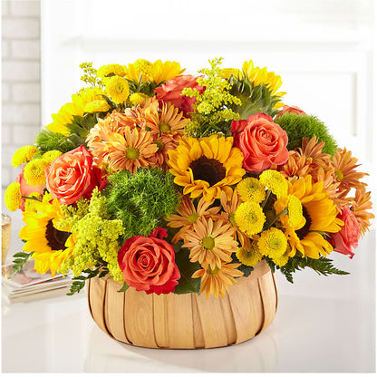 Harvest Sunflower Basket –  Great Bend Floral, Great Bend KS