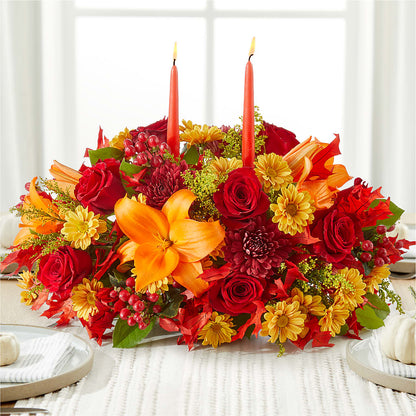 Autumn's Embrace Centerpiece –  Great Bend Floral, Great Bend KS